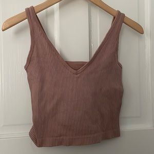 Free People Light Pink/Purple Crop Top.